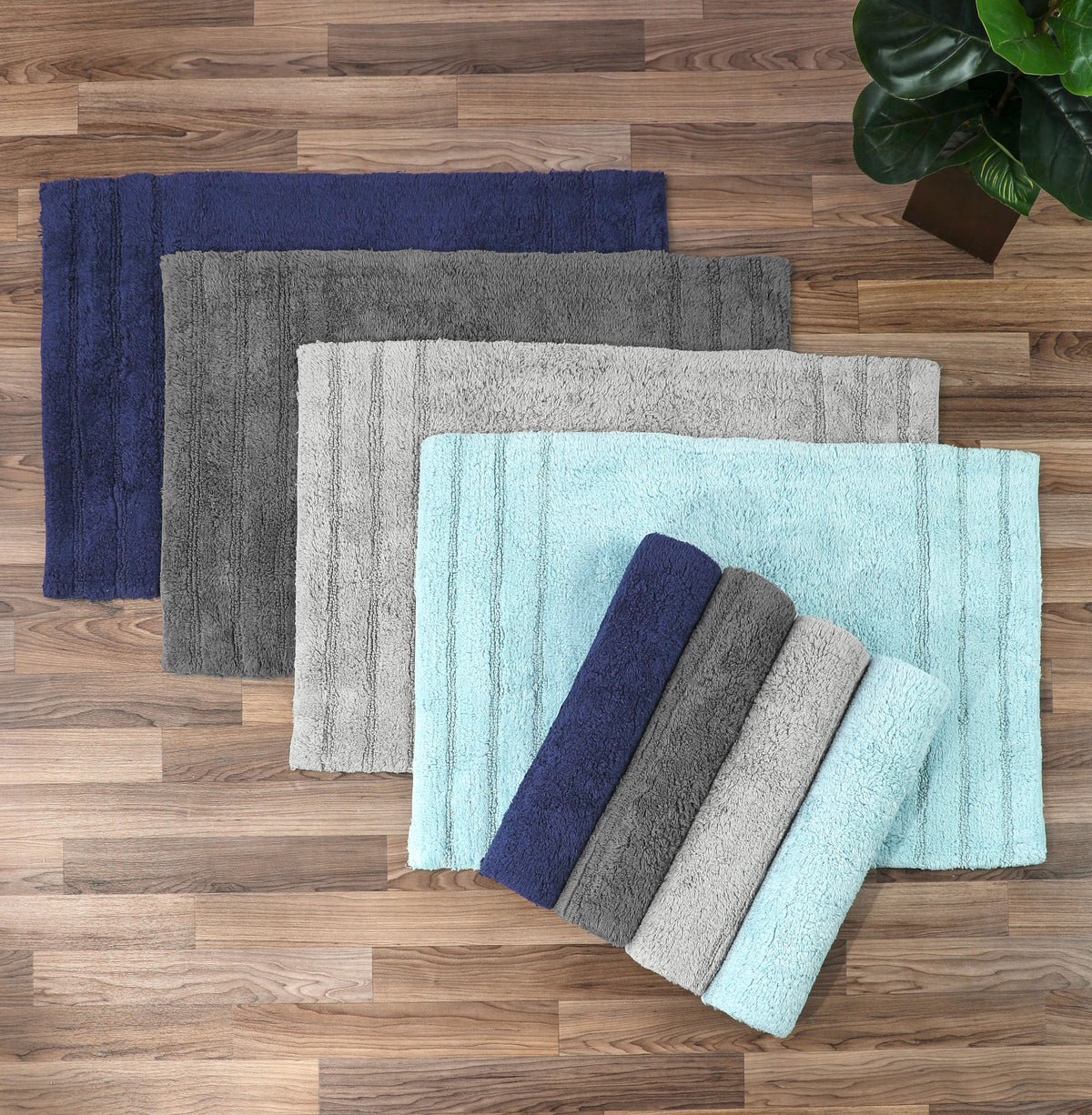 Homewear Sanibel End Border Cotton Bath Rug Set 2-Pc. | The Lakeside ...