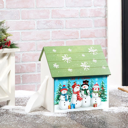Holiday Decorative Outdoor Salt Box Storage with Scoop