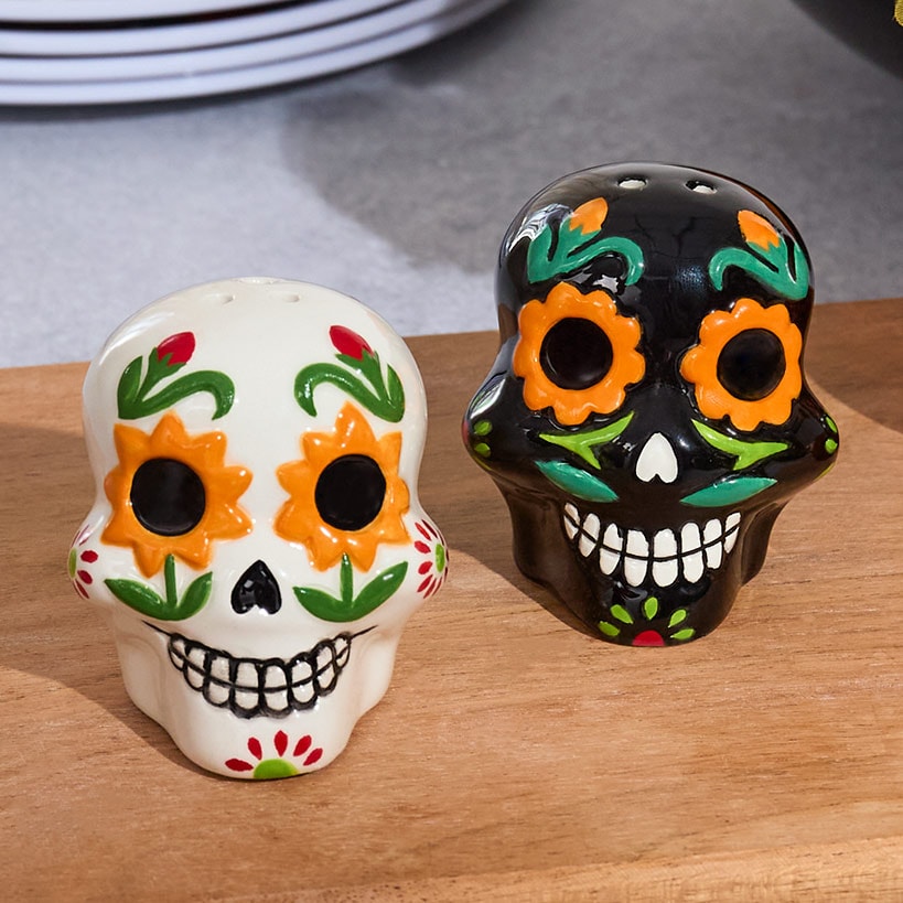 Day of the Dead Kitchen Decor - Spoon Rest or Salt and Pepper Shakers#select-item_salt-and-pepper-shaker-set