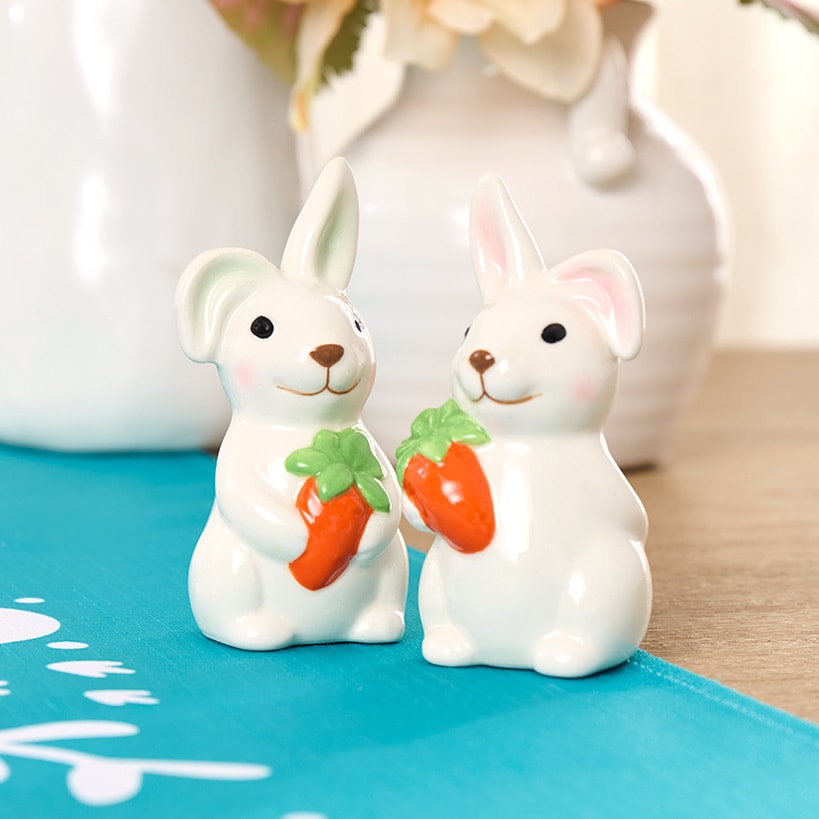 Easter Bunny Tableware, Ceramic Serving Pieces or Table Runner#select-item_salt-and-pepper-shaker-set
