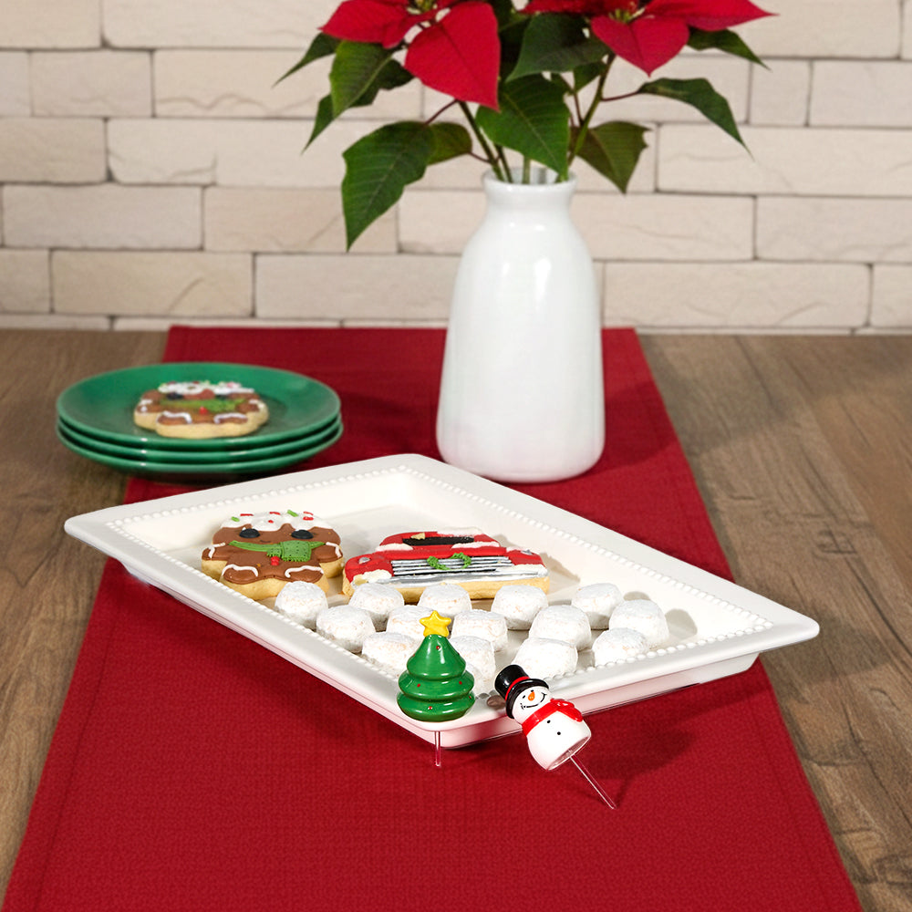 Serving Platter with Interchangeable Holiday Icons