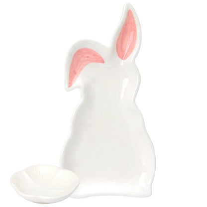 Easter Bunny Tableware, Ceramic Serving Pieces or Table Runner