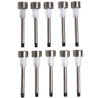 Solar Garden Stake Lights Cool White LED-Set of 10