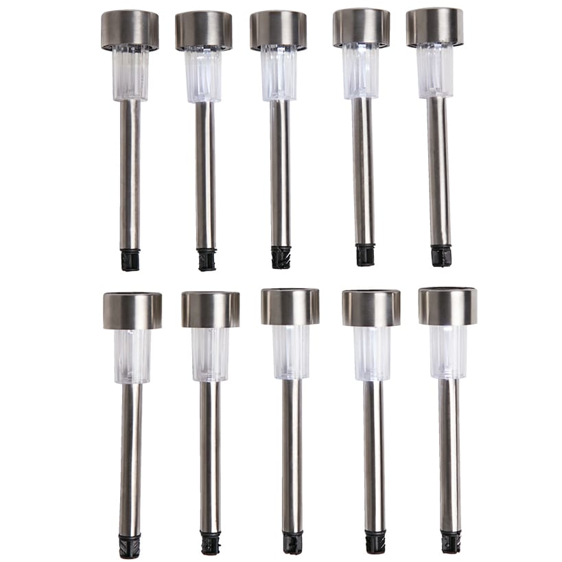 Solar Garden Stake Lights Cool White LED-Set of 10