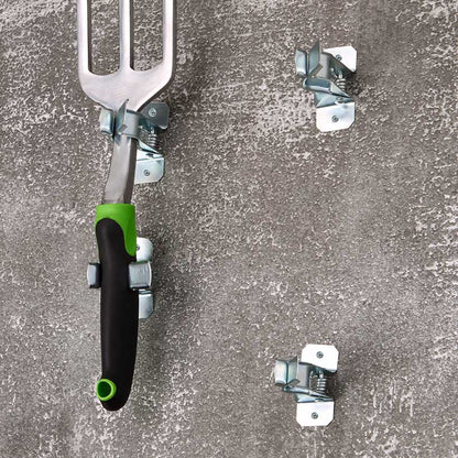 Wall Clamps Set Of 10 Spring Grip For Brooms Mops Rakes Organization