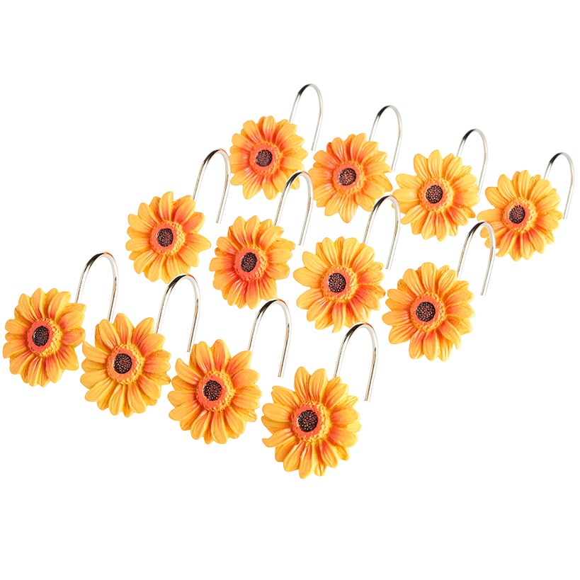 Jacobean Sunflower Shower Curtain, Bath Rug, Hand Towels, or Hooks