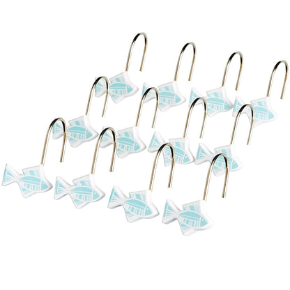 Tisa Fish Shower Curtain, Bath Rug, Hand Towels, Valance, or Hooks