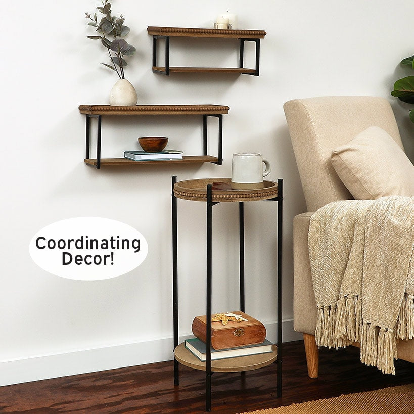 Beaded Wall Shelves Set of 2