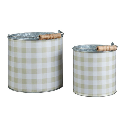 Sets of 2 Buffalo Check Planters