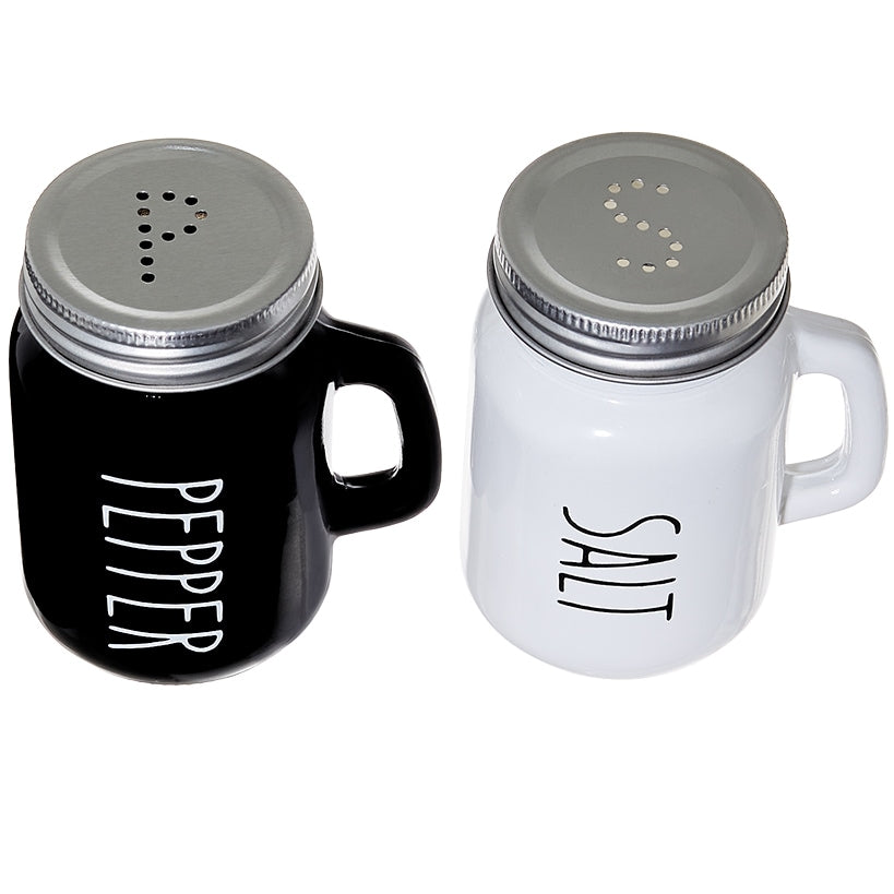 Mason Jar Salt and Pepper Shakers Set
