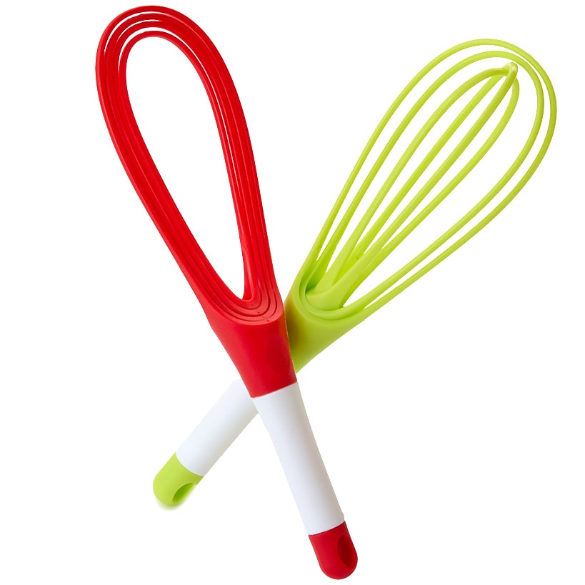 Foldable Silicone Kitchen Whisks - Set of 2