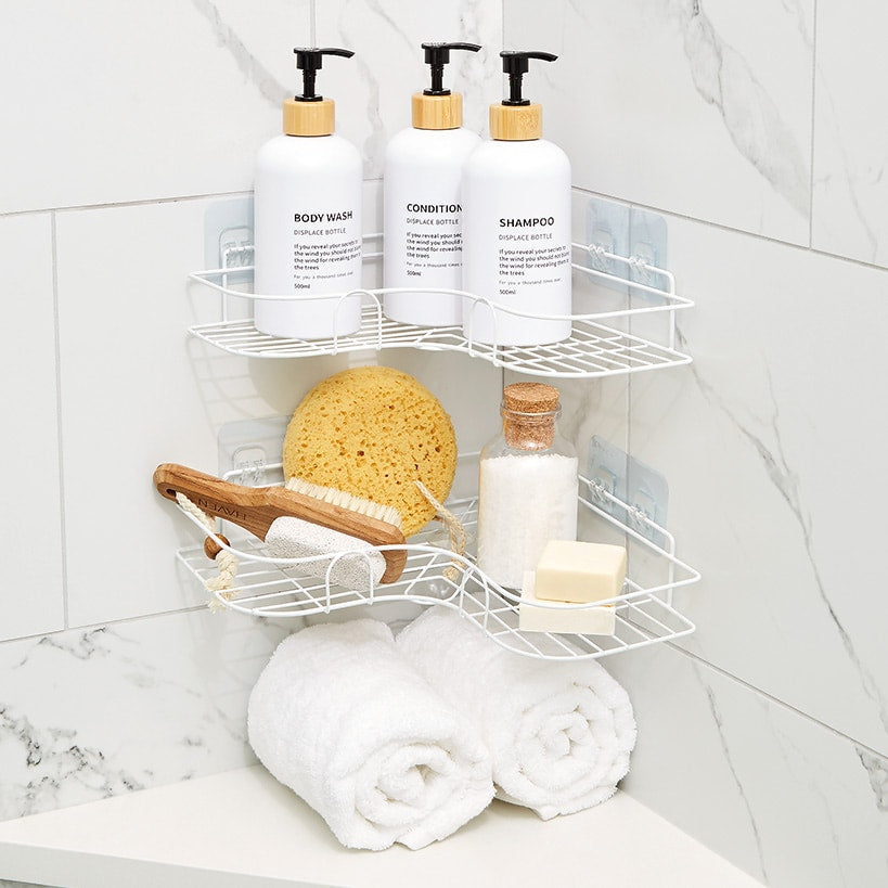 Wall Mounted Bathroom Shelf - Set of 2#select-color_white