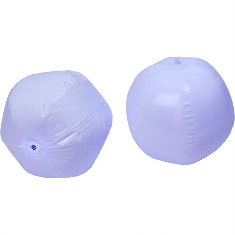 Inflatable LED Glowing Balls Set of 2 Color Change With Remote