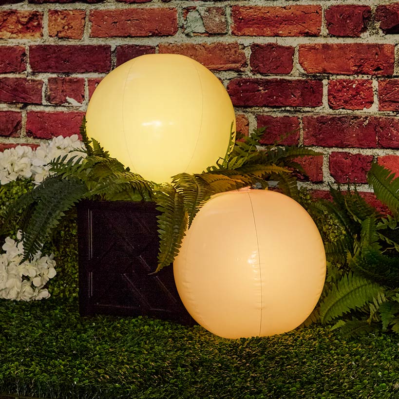 Inflatable LED Glowing Balls Set of 2 Color Change With Remote