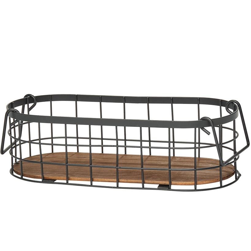 Wire Kitchen Countertop Fruit Baskets - Set of 2