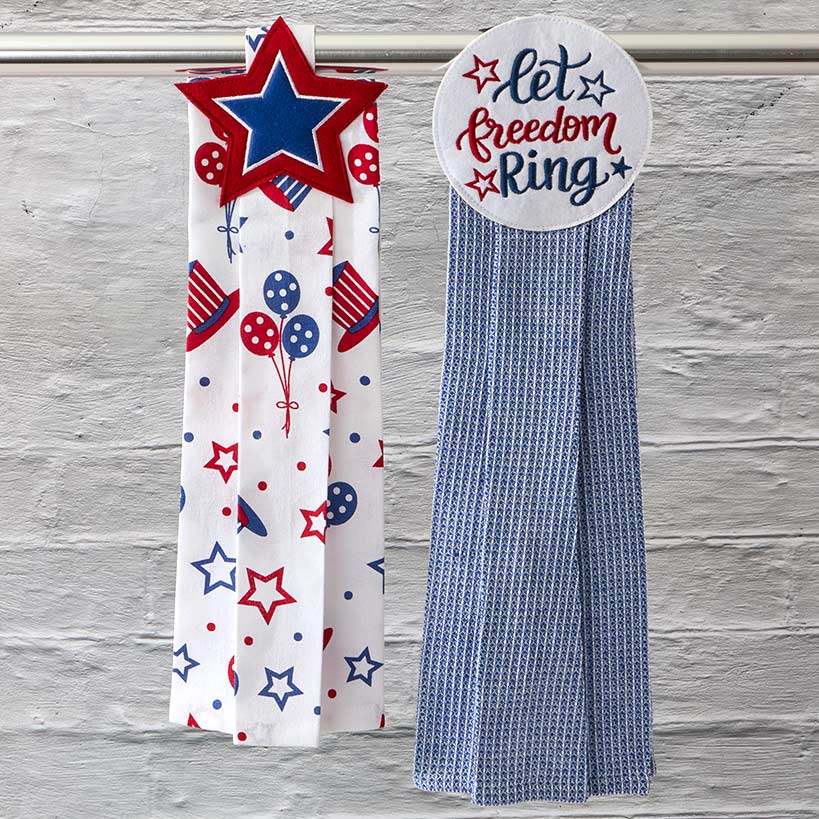 Kitchen Tie Towels Americana Set of 2#select-towel_freedom