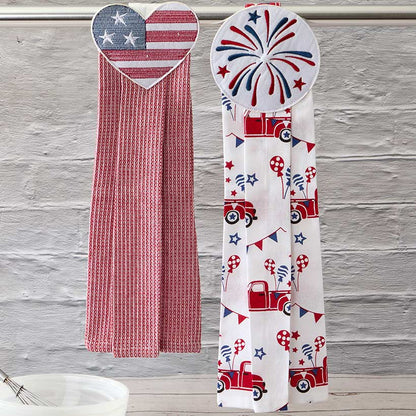 Kitchen Tie Towels Americana Set of 2