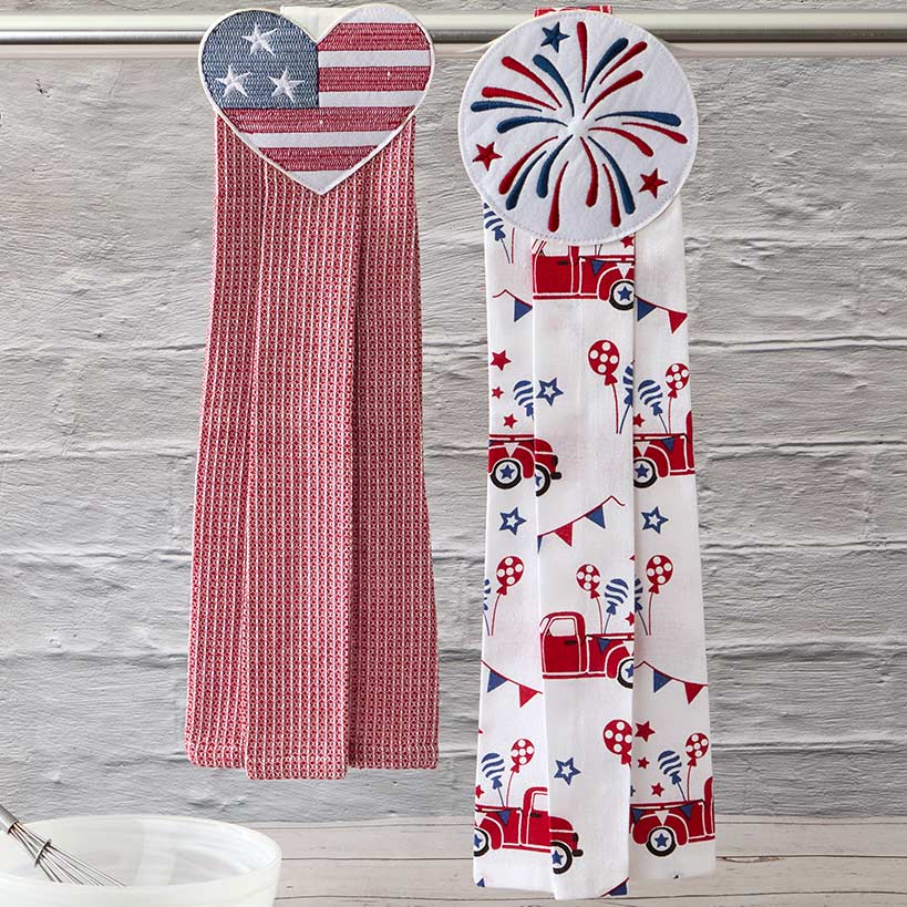 Kitchen Tie Towels Americana Set of 2#select-towel_hearts