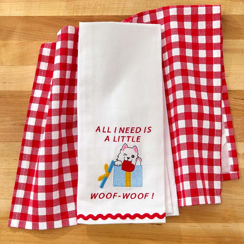 Kitchen Towels Summertime Dog Set of 2#select-towels_a-little-woof