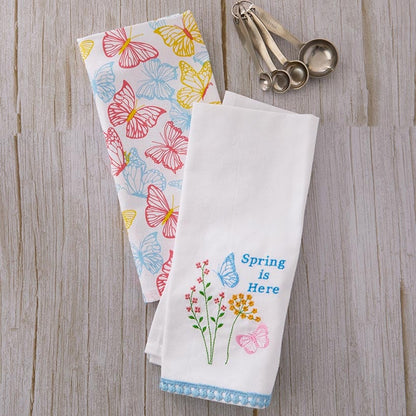 Kitchen Towels Spring Garden Set of 2