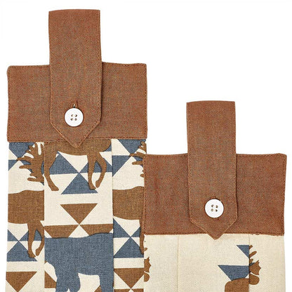Embroidered Kitchen Towels Lodge Set of 2