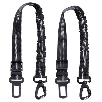 Pet Bungee Seat Belts Set of 2,Expands 21" with Rotating Clamp