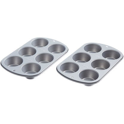 Wilton 6-Cup Nonstick Muffin and Cupcake Baking Pan - Set of 2