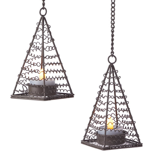 Elegant Solar Tea Light Danglers Set of 2 | The Lakeside Collection