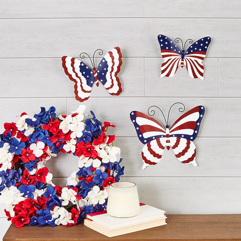 Butterfly Trio Wall Art#select-wall-art_patriotic