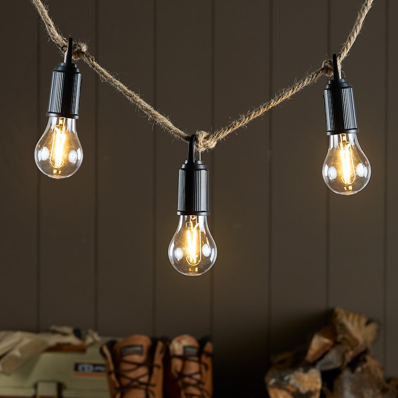Rechargeable USB 3 Mode Hanging Bulb Lights - Set of 3