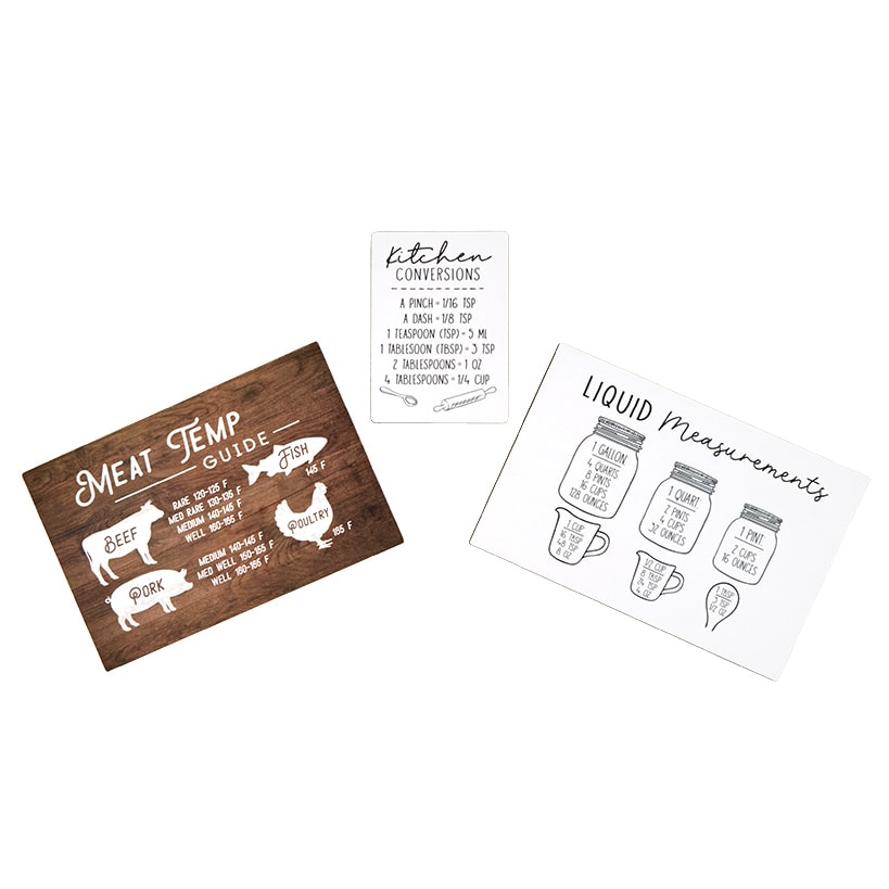 Refrigerator Door Magnet with Guides - Set of 3