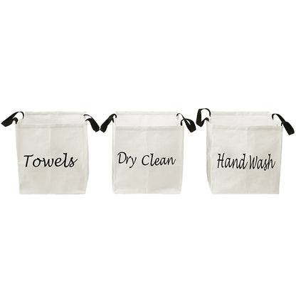 Laundry Storage Baskets for Clothes - Set of 3