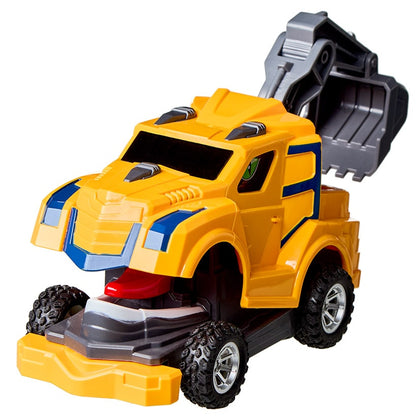 Transforming Dinosaur Trucks Set - 3 Pull-Back Trucks with Excavators