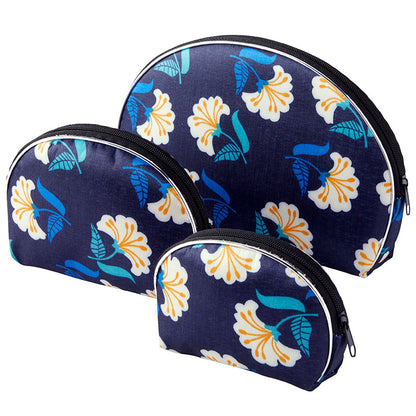 Set of 3 Zippered Cosmetic Bags
