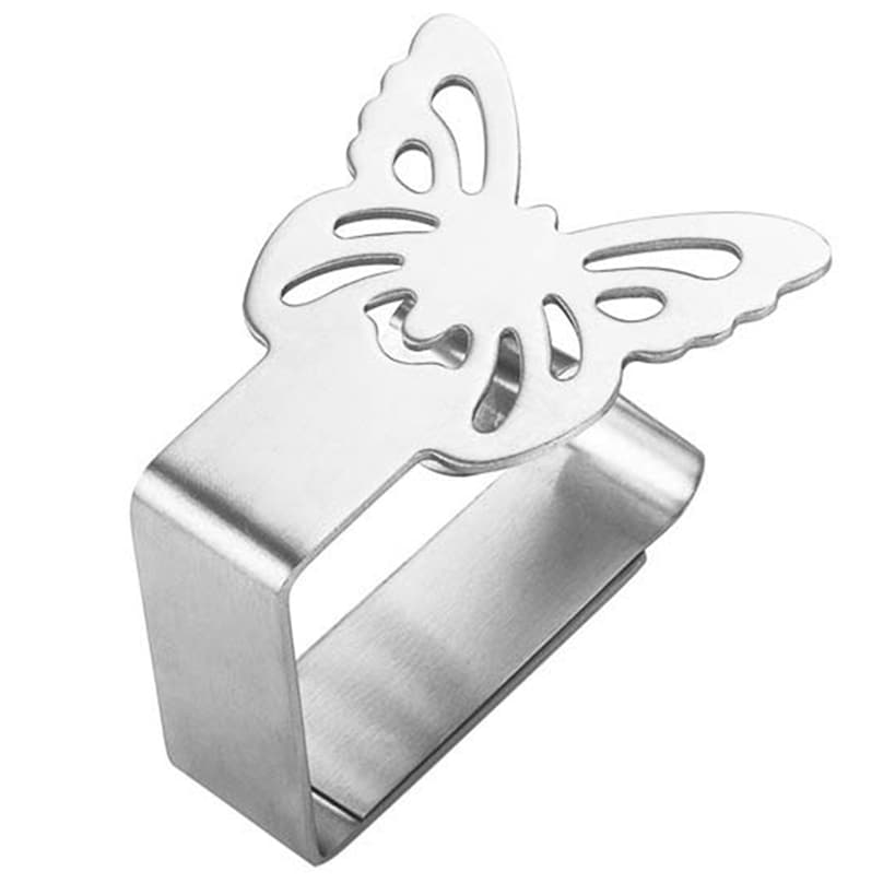 Tablecloth Clips Stainless Steel Butterfly Set of 4
