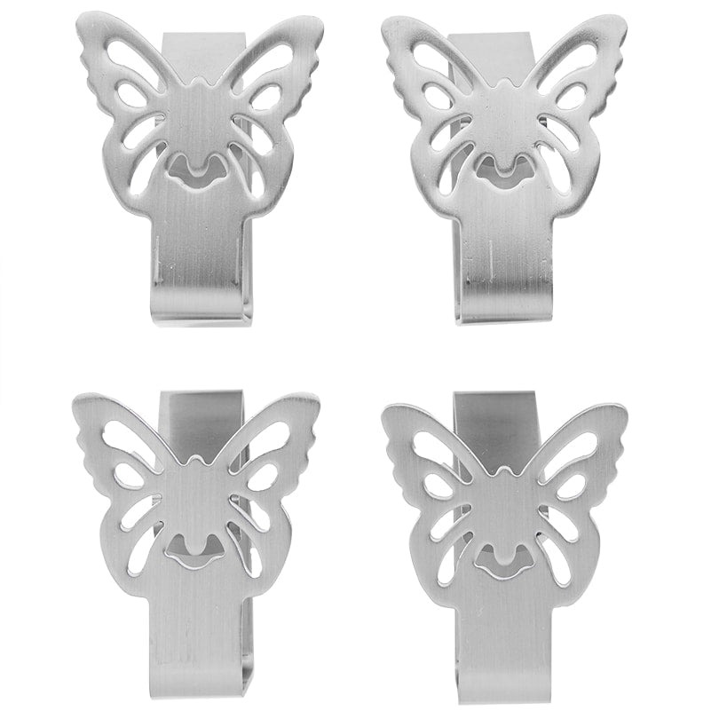Tablecloth Clips Stainless Steel Butterfly Set of 4