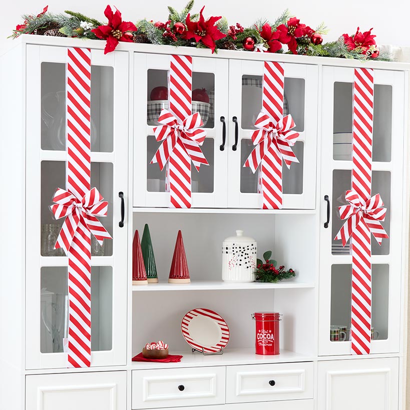 Sets of 4 Cabinet Bows#select-color_red-&-white