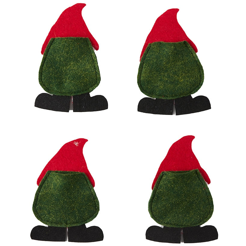 Christmas Gnome Flatware Holders Set of 4#select-holder_gnomes