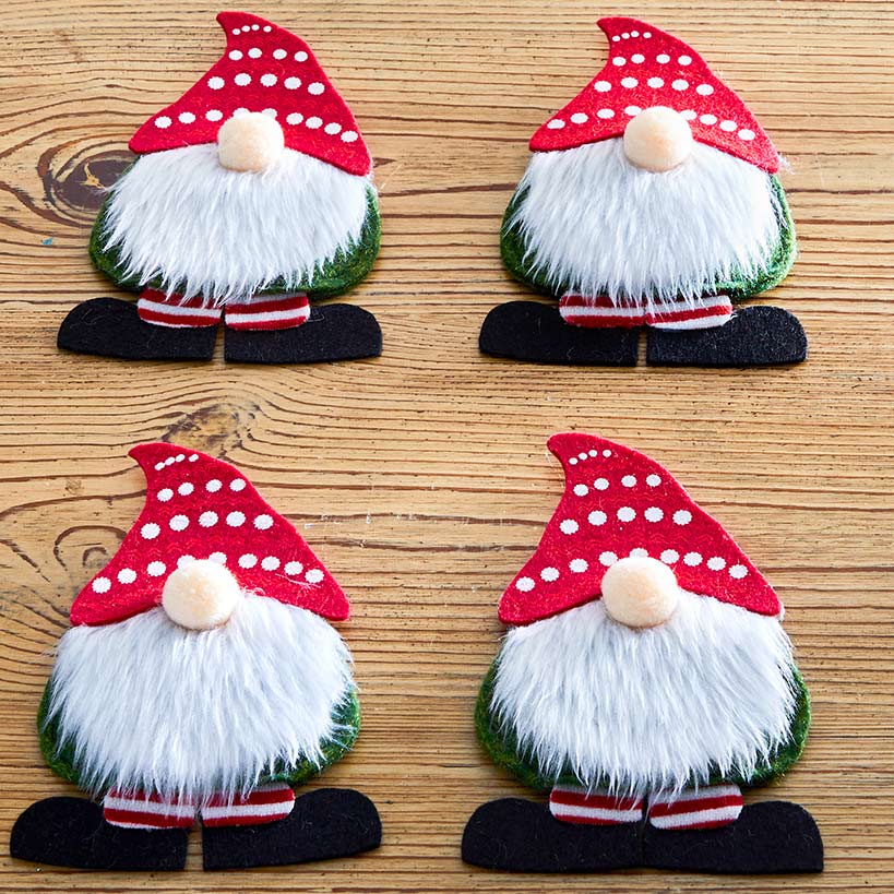 Christmas Gnome Flatware Holders Set of 4#select-holder_gnomes
