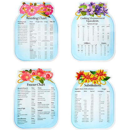Kitchen Conversion Chart Magnets Set of 4