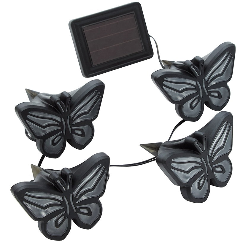 Solar Butterfly Garden Lights Set of 4