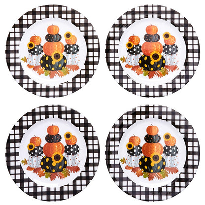 Plaid Pumpkin Harvest Serveware