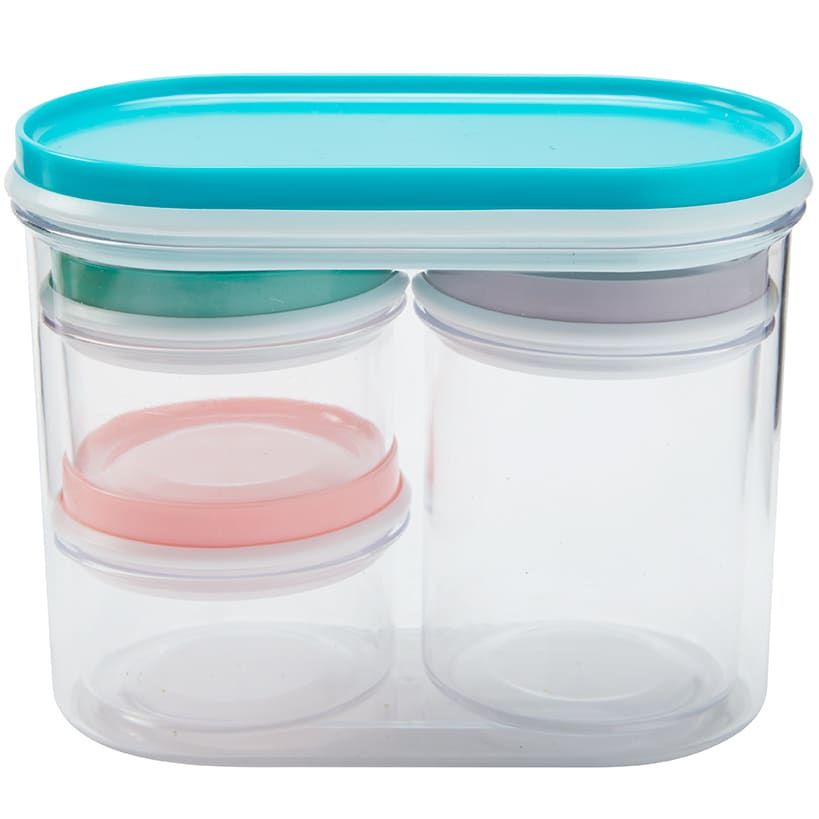 Mini Storage Containers with Airtight Lids Compact and Stackable