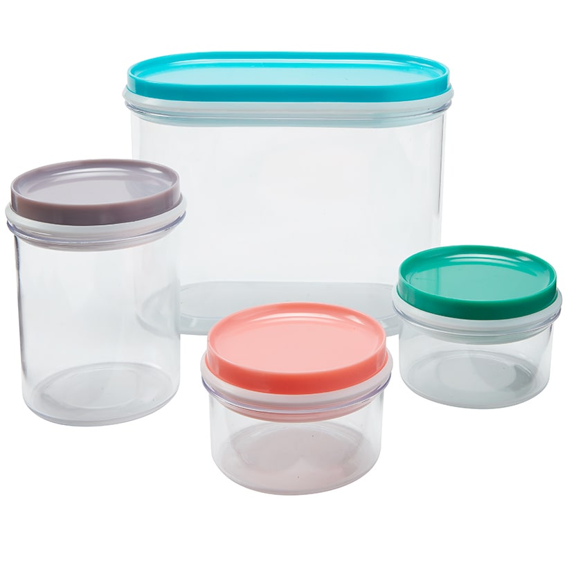 Mini Storage Containers with Airtight Lids Compact and Stackable
