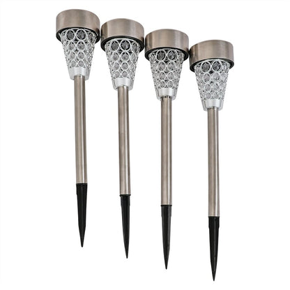Garden Stake Lights Crystalline Design-Set of 4