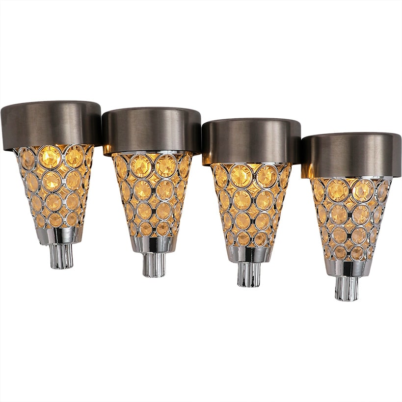Garden Stake Lights Crystalline Design-Set of 4