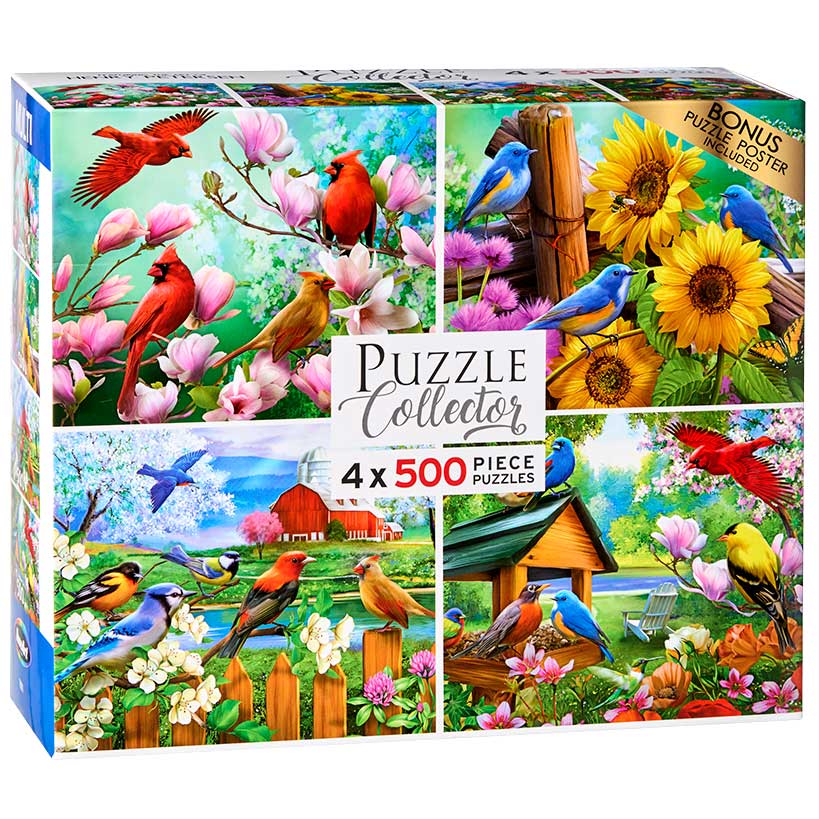 RoseArt® 4-In-1 Songbirds Jigsaw Puzzle Set