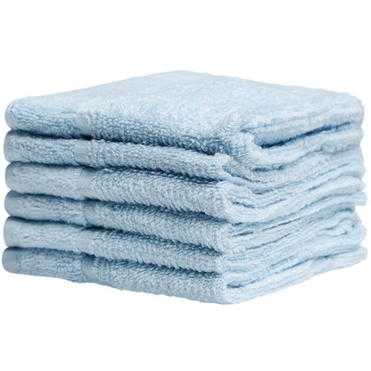 Homewear Highland Border Zero Twist Cotton Washcloth, Set of 6