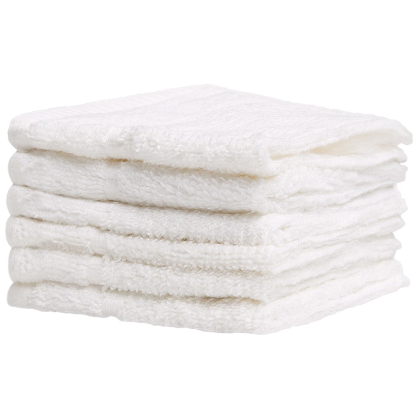 Homewear Highland Border Zero Twist Cotton Washcloth, Set of 6