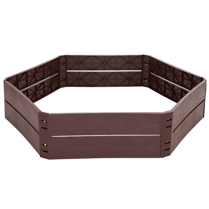 Wood Plank Raised Garden Bed - 6 Piece Kit
